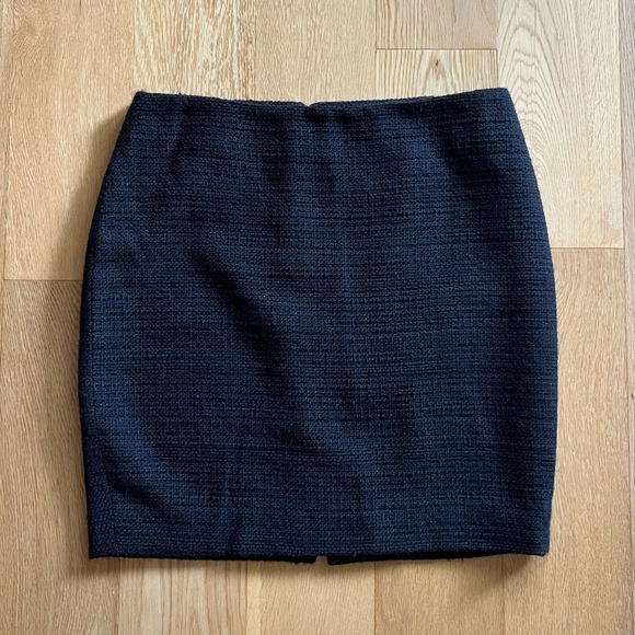 Theory Black Tweed Mini Skirt Size 6 - Picture 1 of 7
